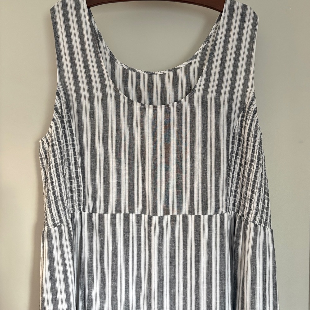 Penningtons Striped Sleeveless Linen Dress 26 NWT - Picture 9 of 12